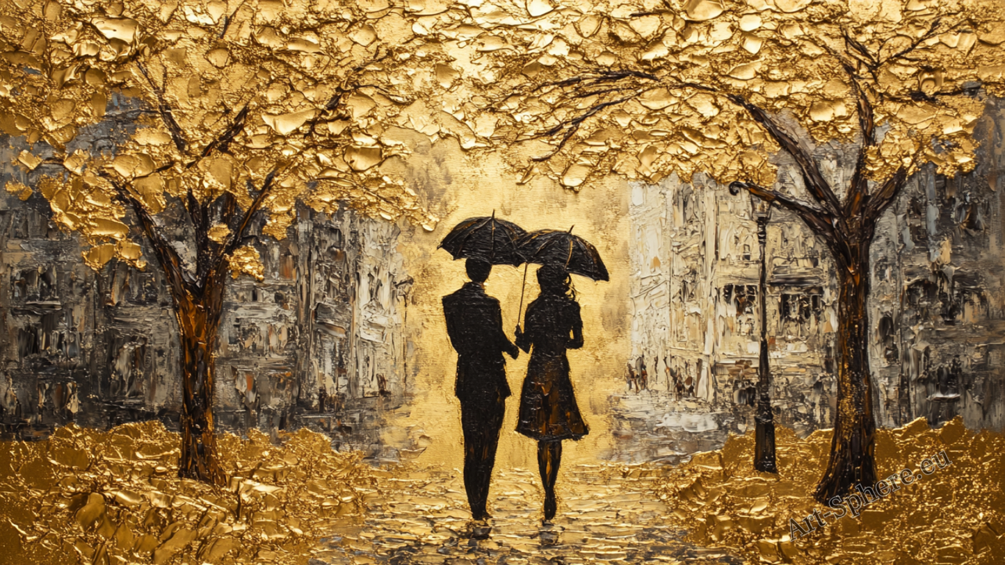 Zlatá romance pod korunami stromů