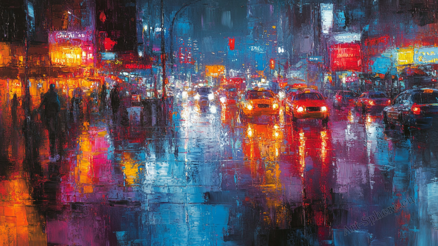 New York v dešti