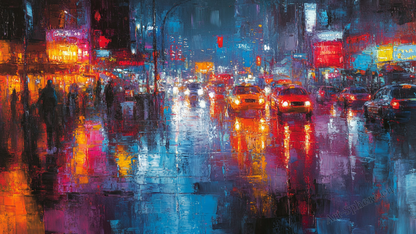 New York v dešti
