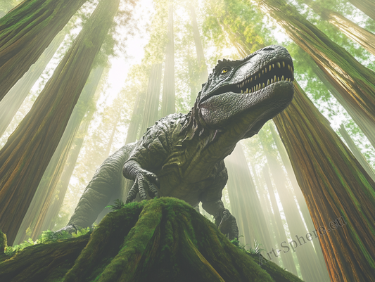 Tyrannosauru Rex v lese